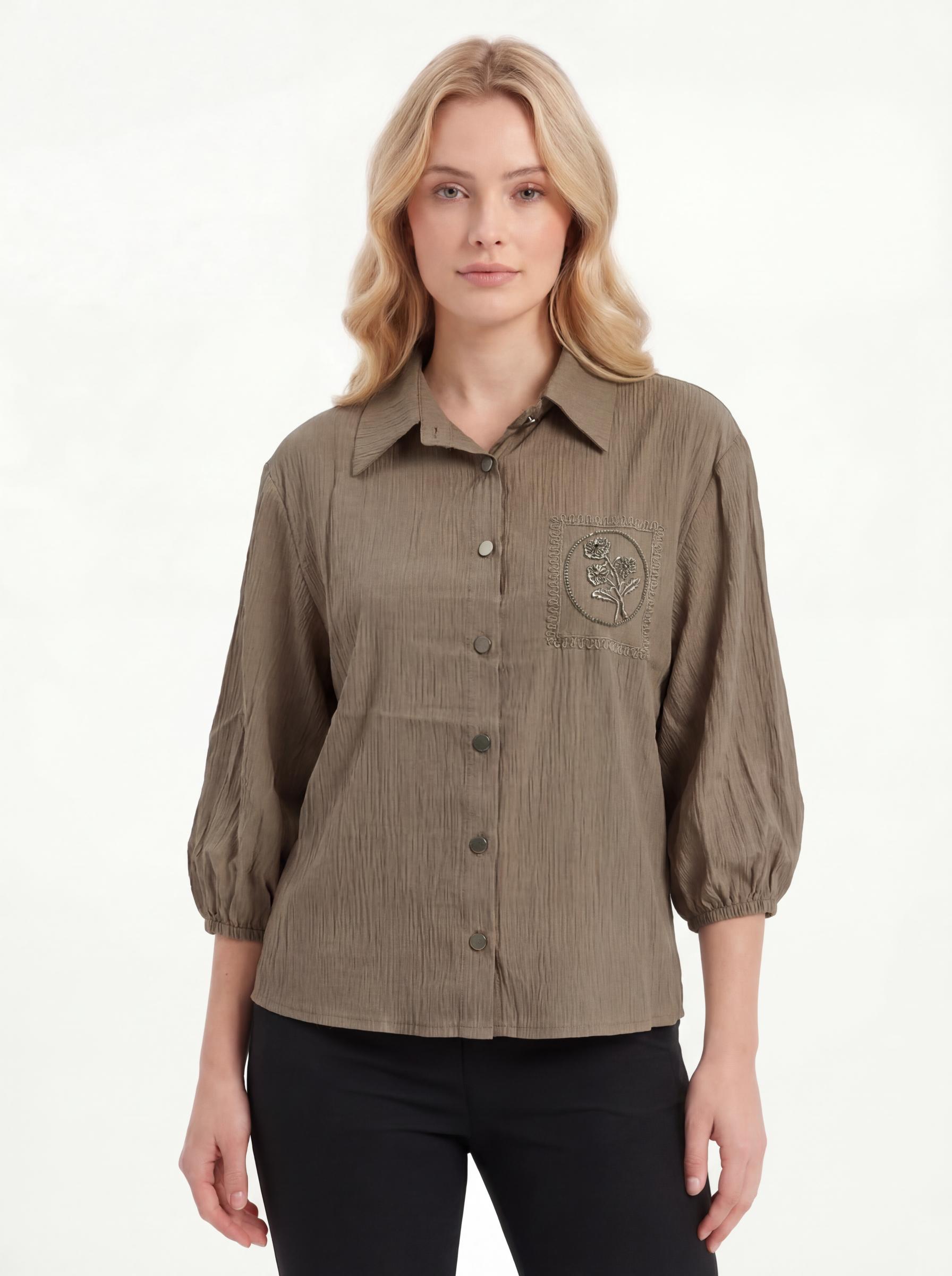 Women Textured Relaxed Fit Shirt