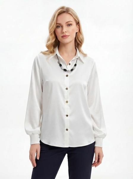 Women Satin Full Sleeve Shirt