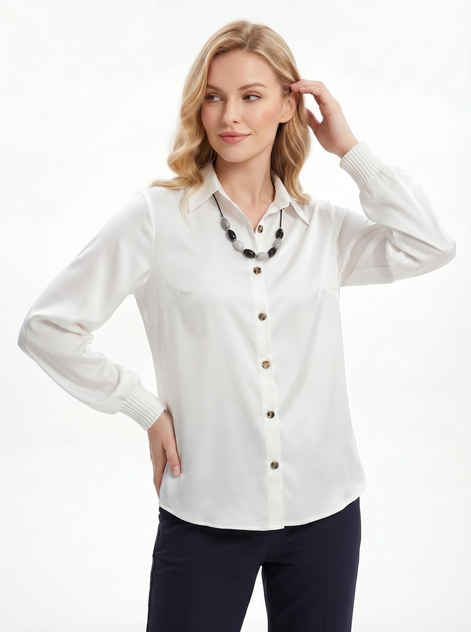 Women Satin Full Sleeve Shirt