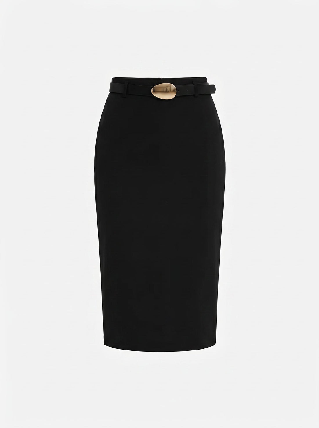 Belted Pencil Fit Women’s Midi Skirt