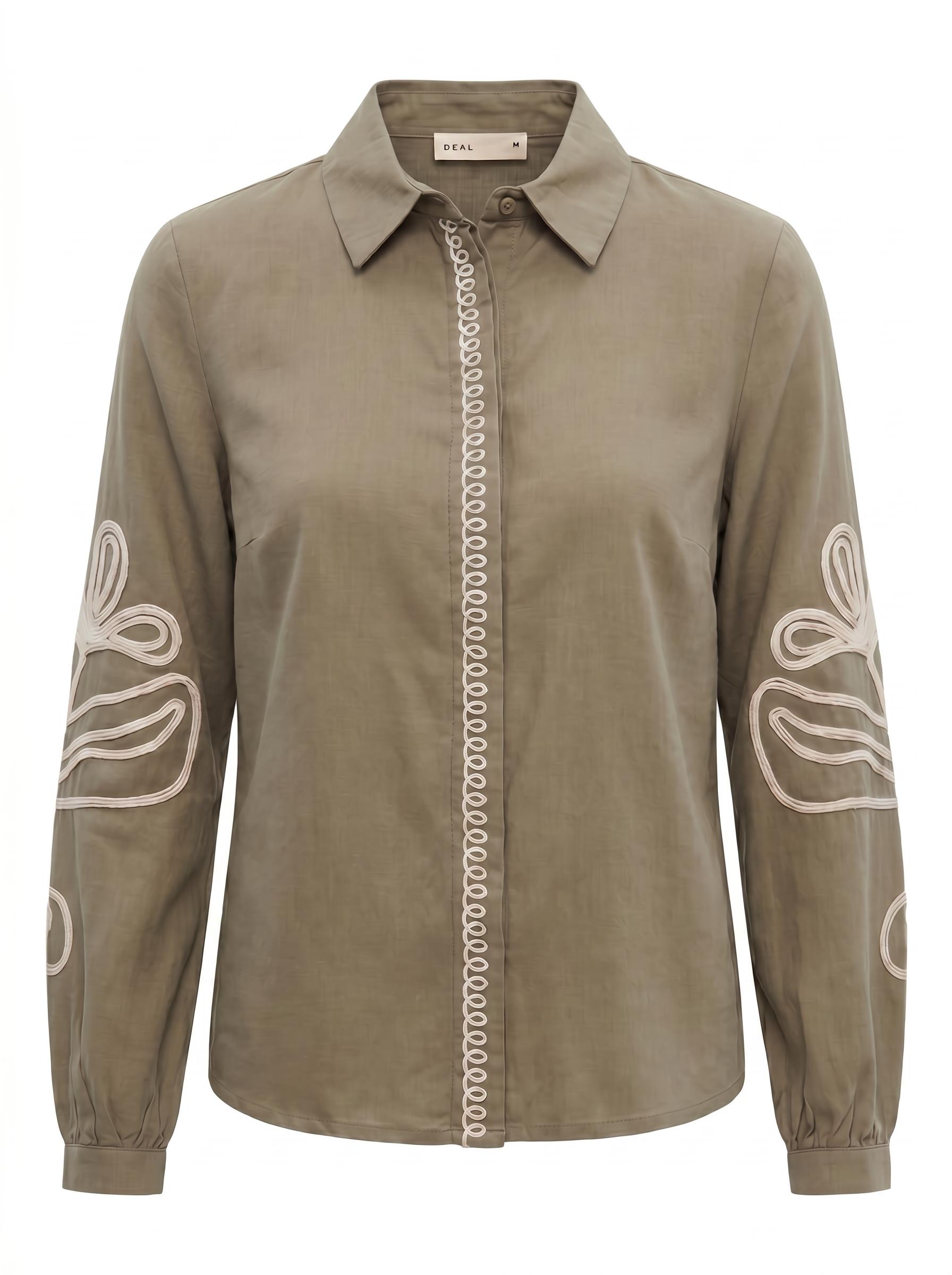 Embroidered Sleeve Women’s Shirt
