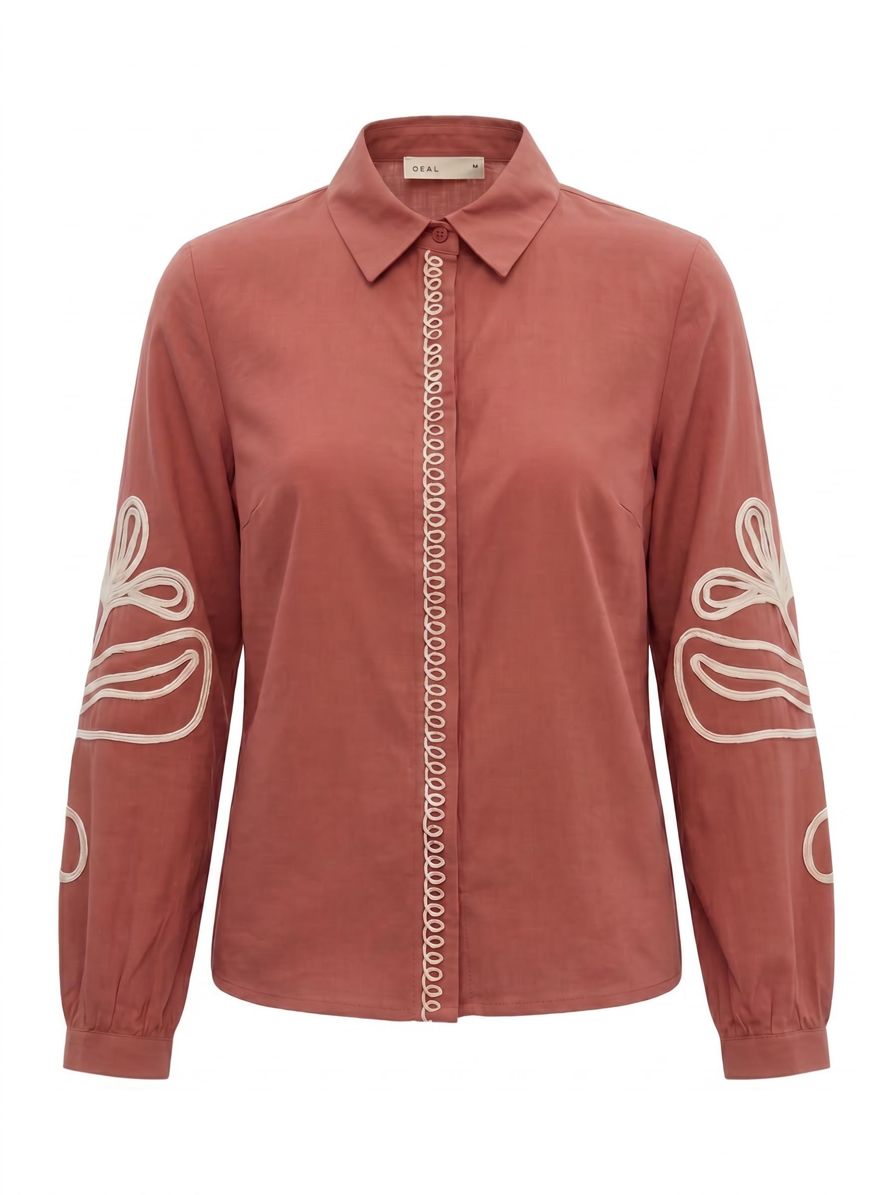 Embroidered Sleeve Women’s Shirt