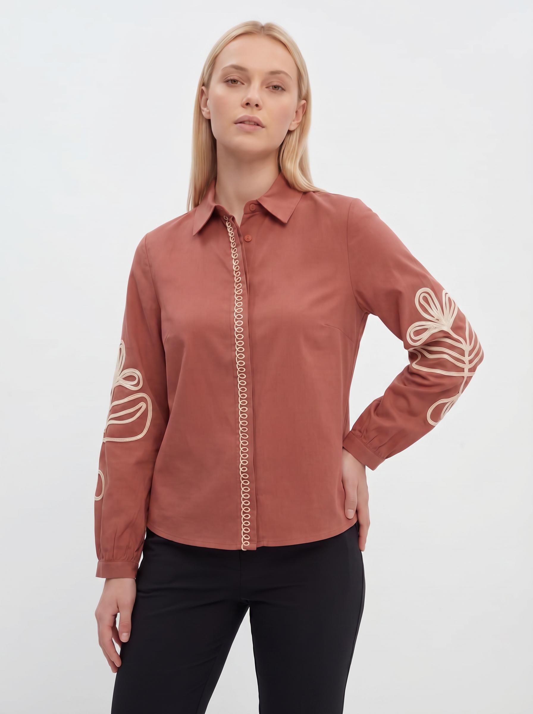 Embroidered Sleeve Women’s Shirt