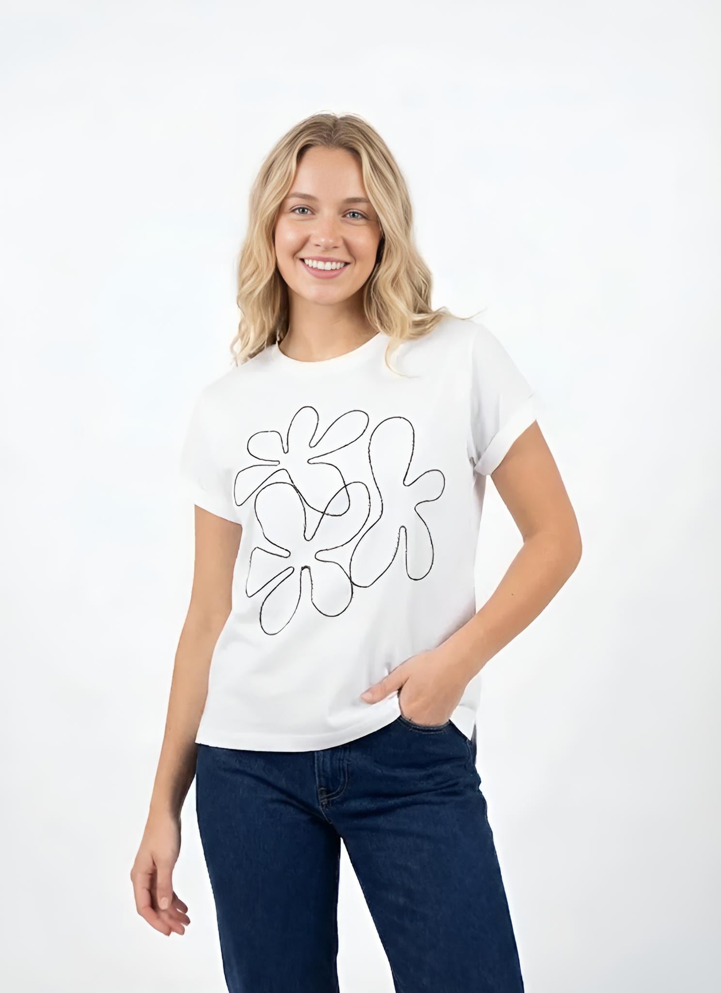 Abstract Print Women’s Casual T-Shirt