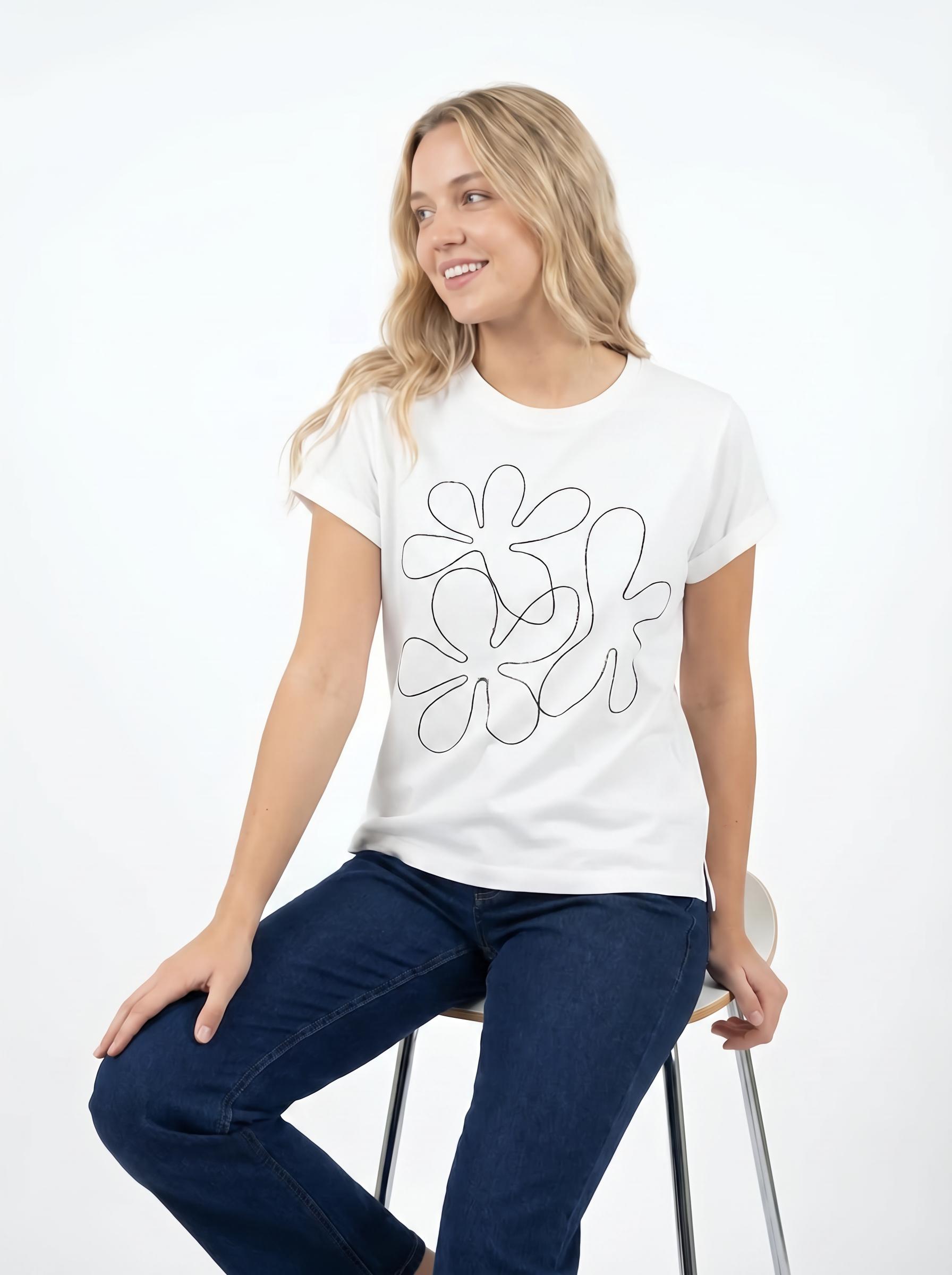 Abstract Print Women’s Casual T-Shirt