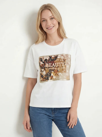 White Graphic Regular Fit T-Shirt