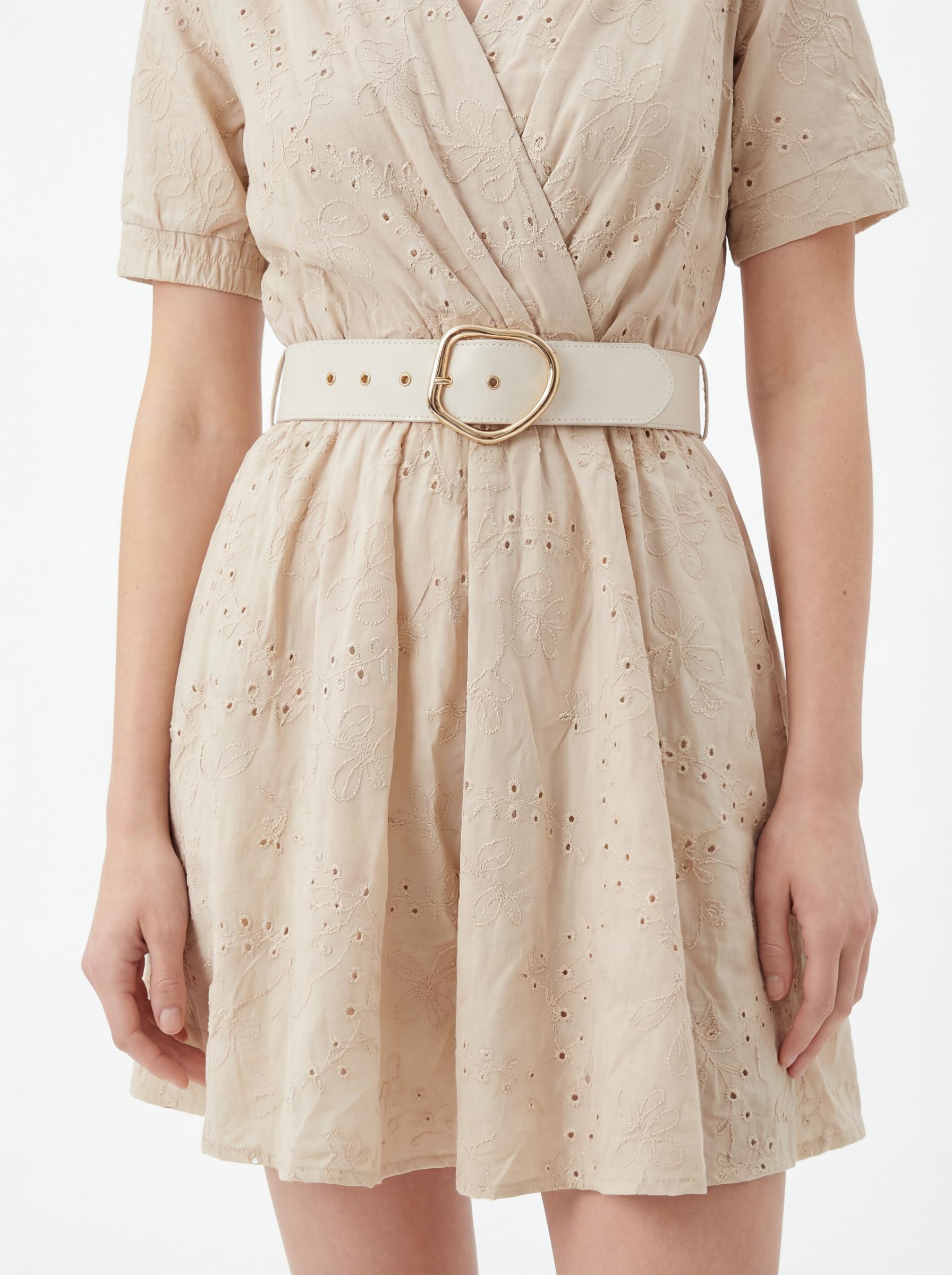 Belted Embroidered Women’s Mini Dress