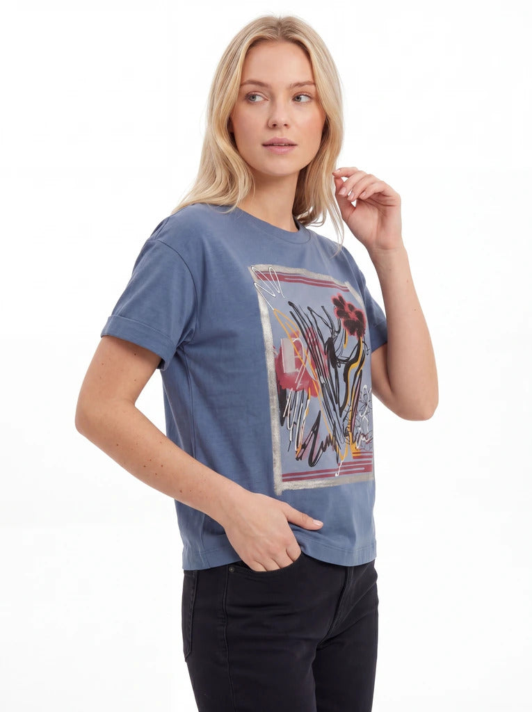 Artistic Graphic Print T-Shirt