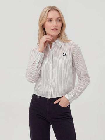 Striped Long Sleeve Button-Up Shirt