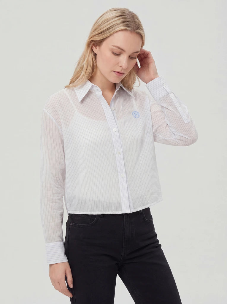 Striped Long Sleeve Button-Up Shirt