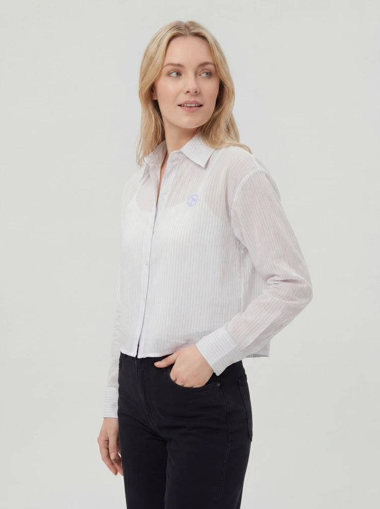 Striped Long Sleeve Button-Up Shirt