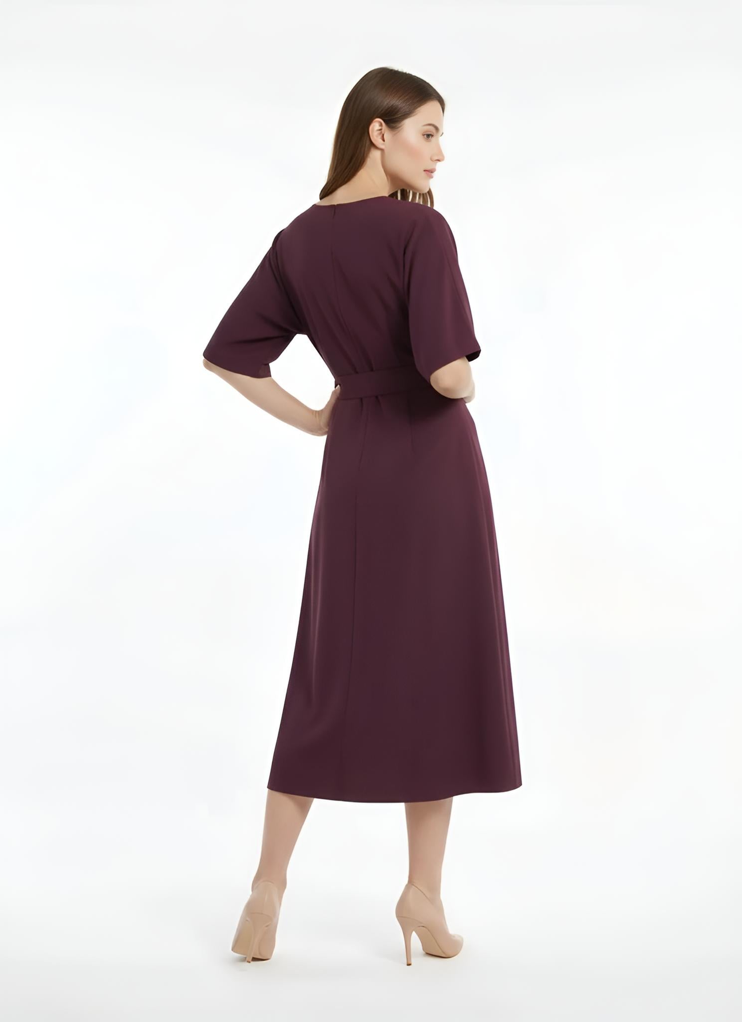 Flowy Bell Sleeve Wrap Dress