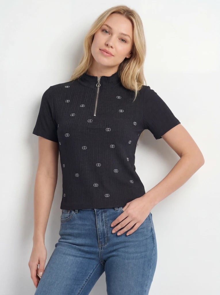 Regular Fit Textured Crew Neck T-Shirt