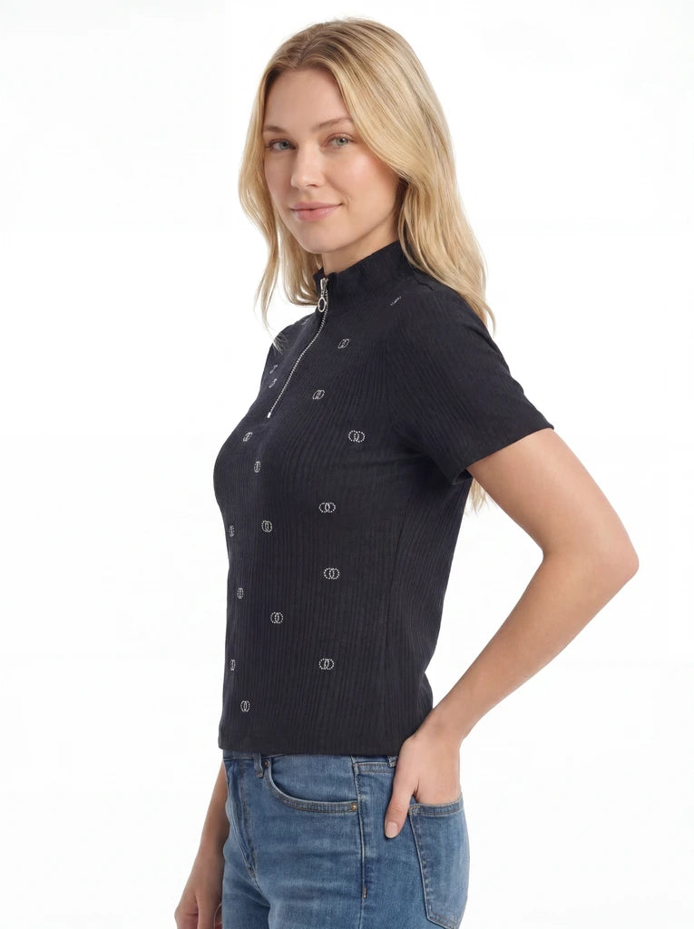 Regular Fit Textured Crew Neck T-Shirt