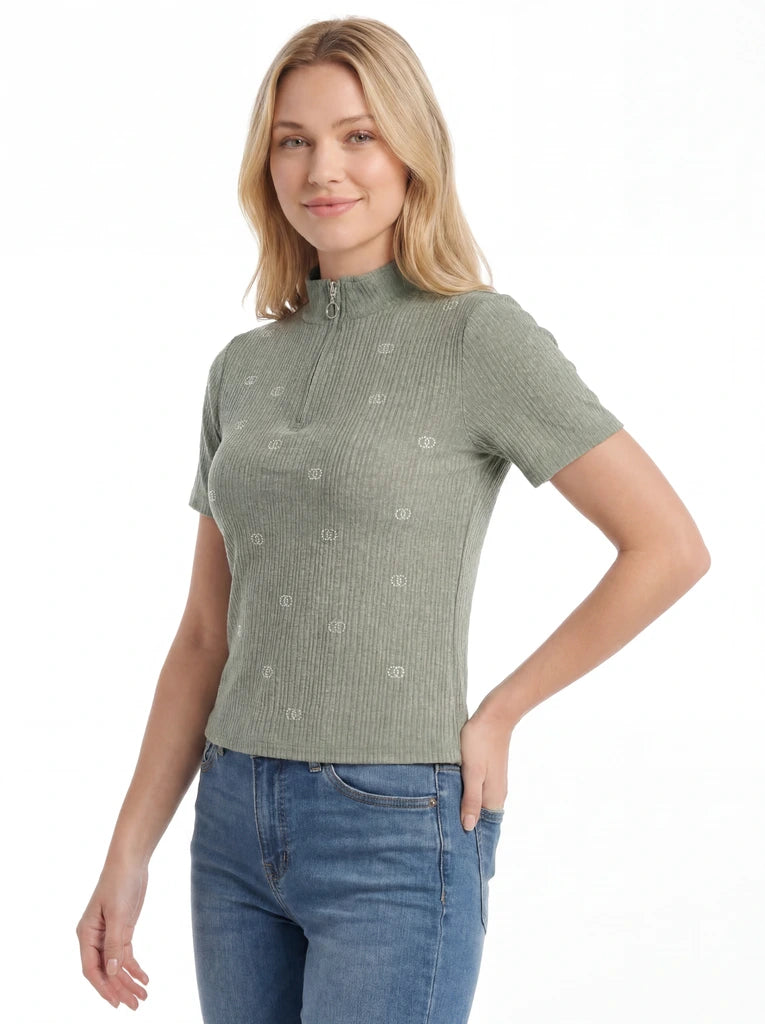 Regular Fit Textured Crew Neck T-Shirt