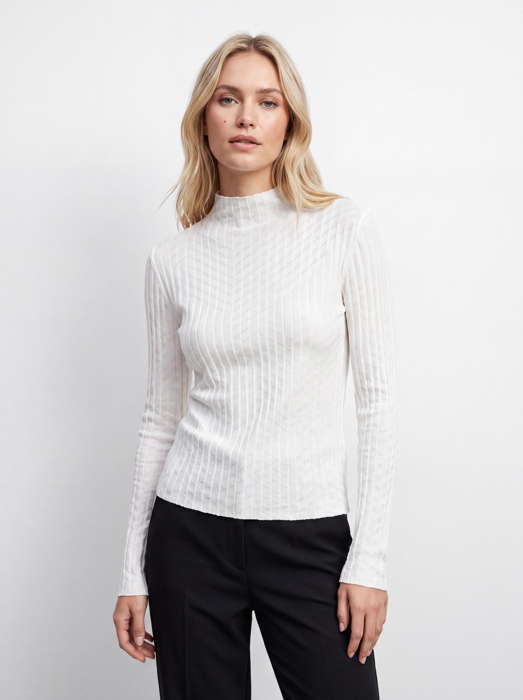 Ribbed Mock Neck Top