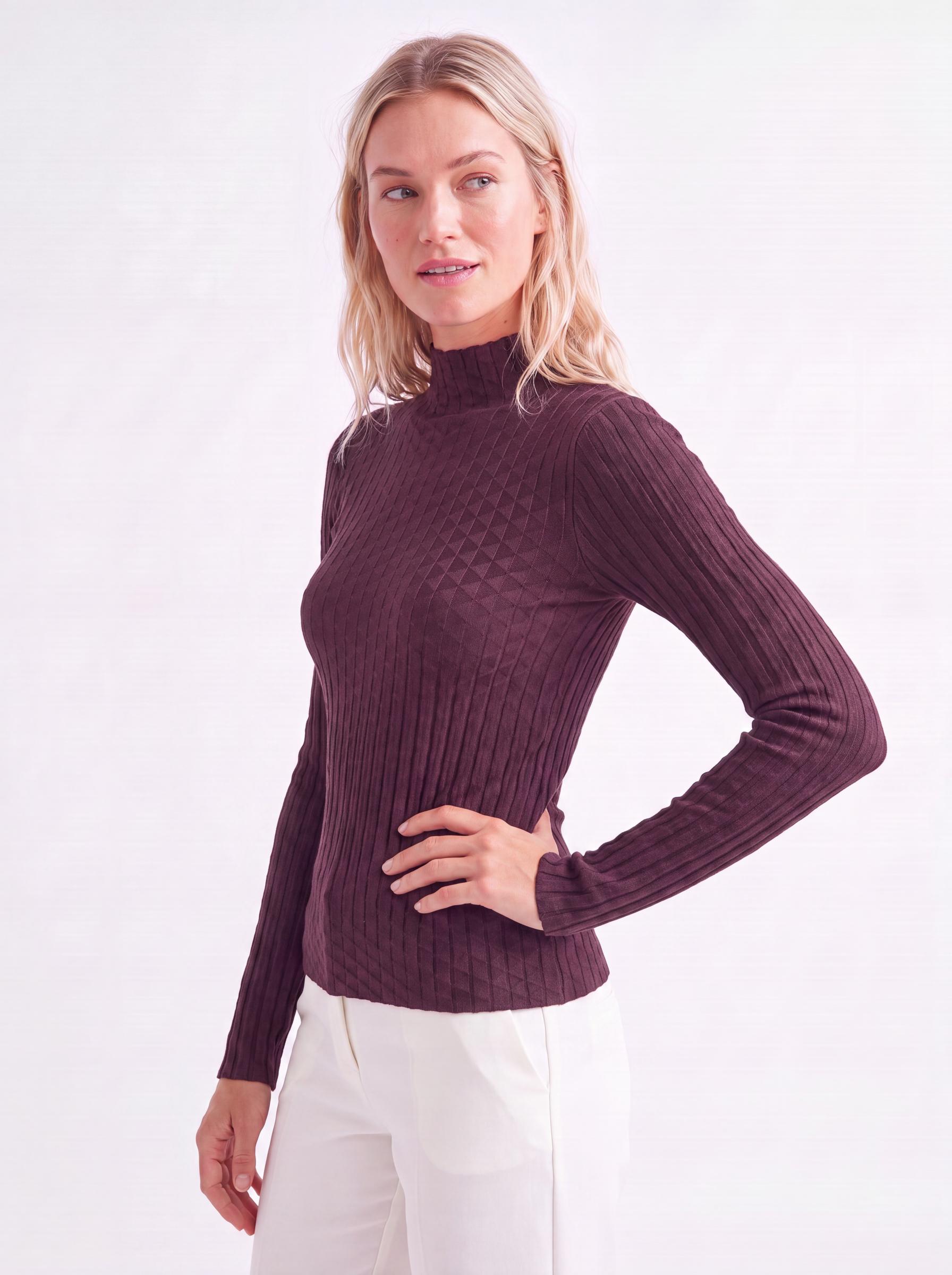 Ribbed Mock Neck Top