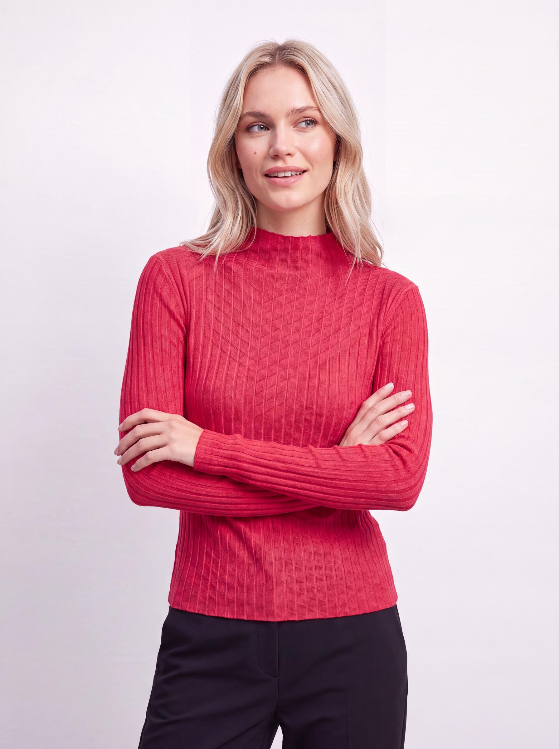 Ribbed Mock Neck Top