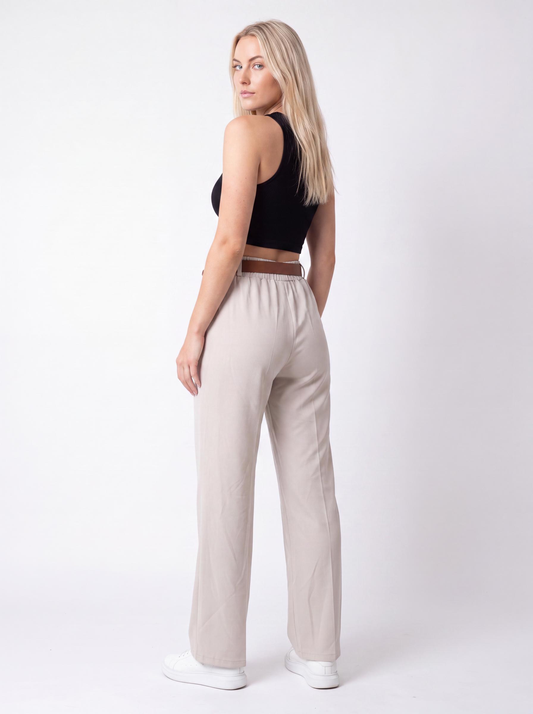 Wide-Leg Tailored Trousers