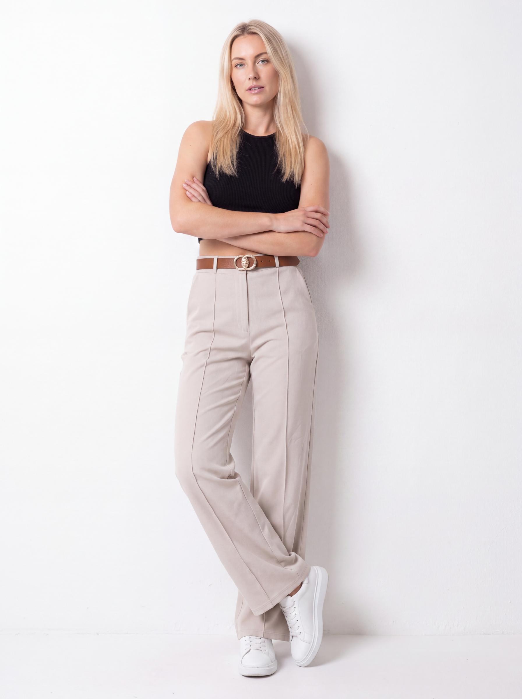 Wide-Leg Tailored Trousers
