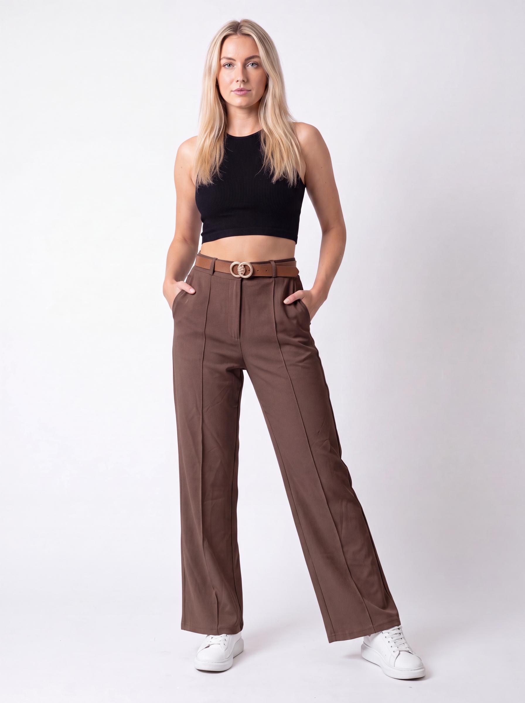 Wide-Leg Tailored Trousers