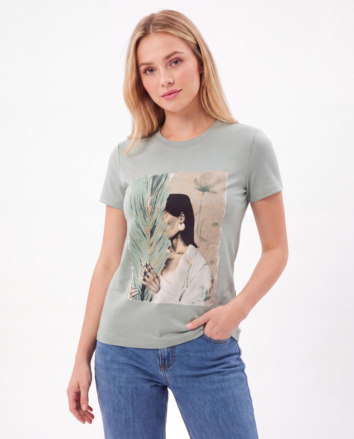 Art Print Crew Neck T-Shirt