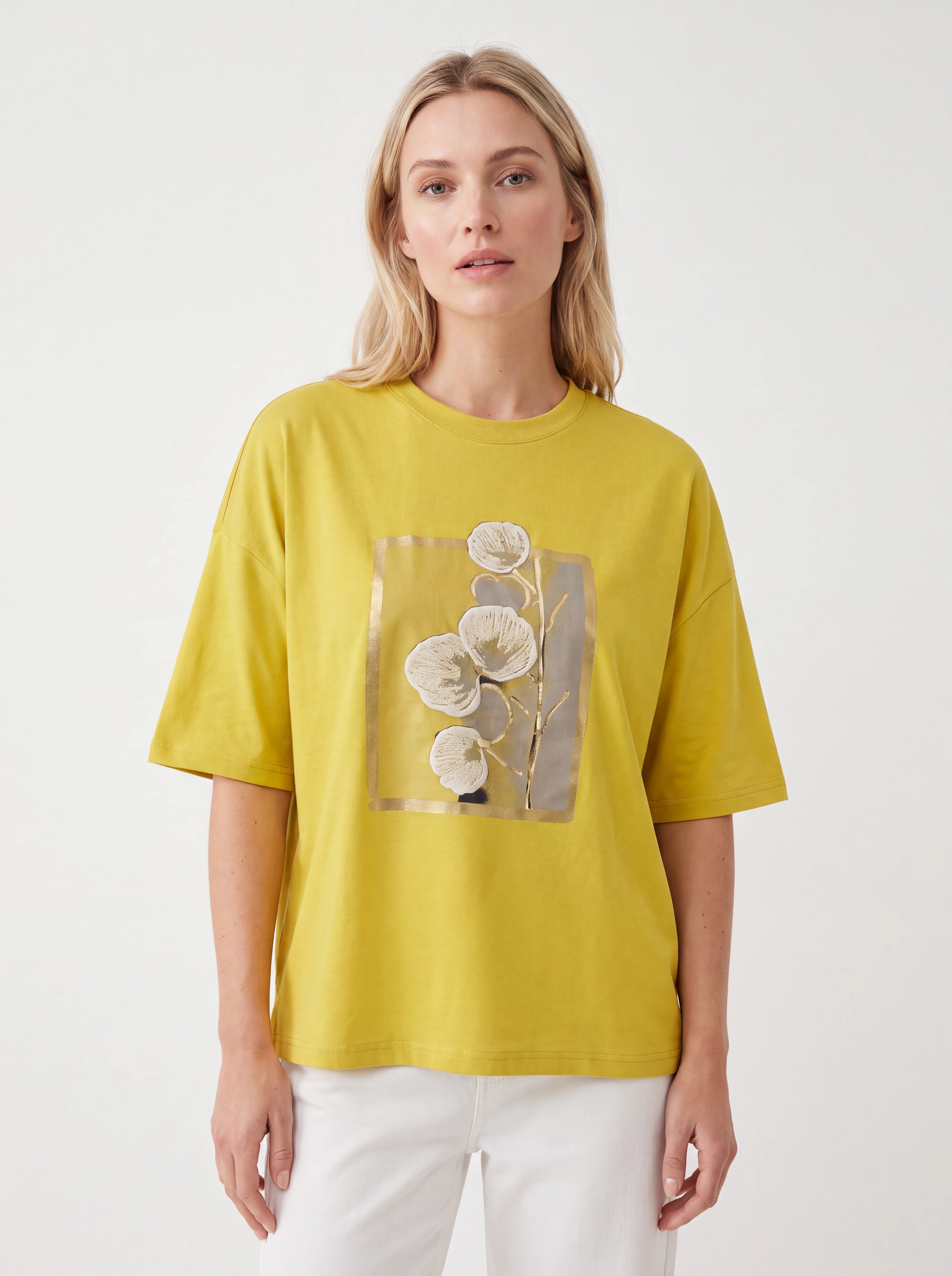 Pink Oversized Floral Graphic T-Shirt