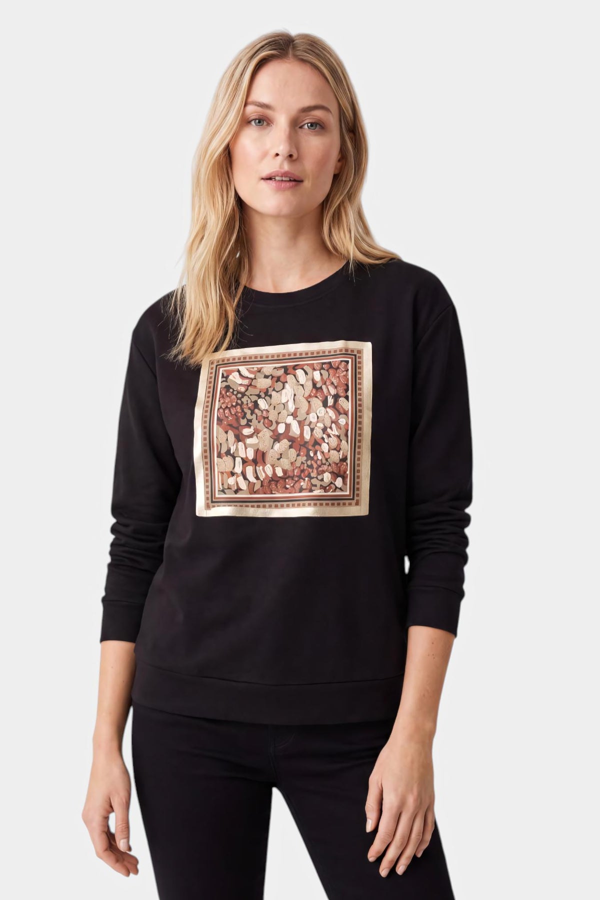 Abstract Print Panel Sweatshirt