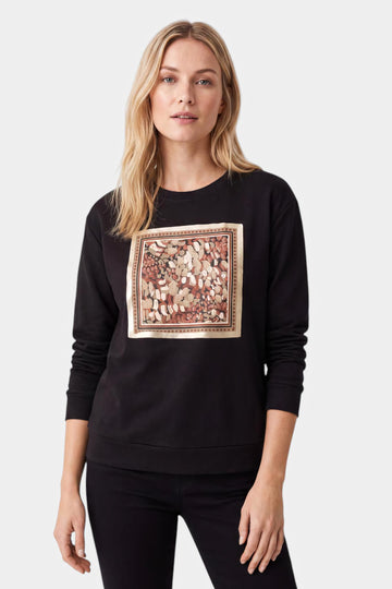 Abstract Print Panel Sweatshirt