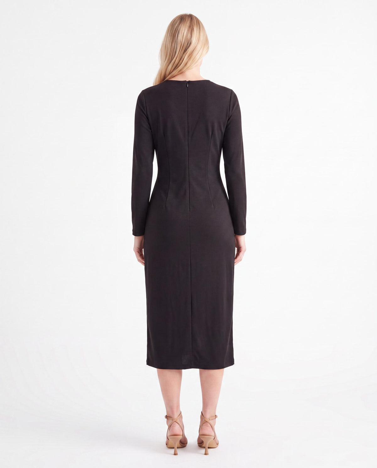 Buckle Detail Midi Bodycon Dress