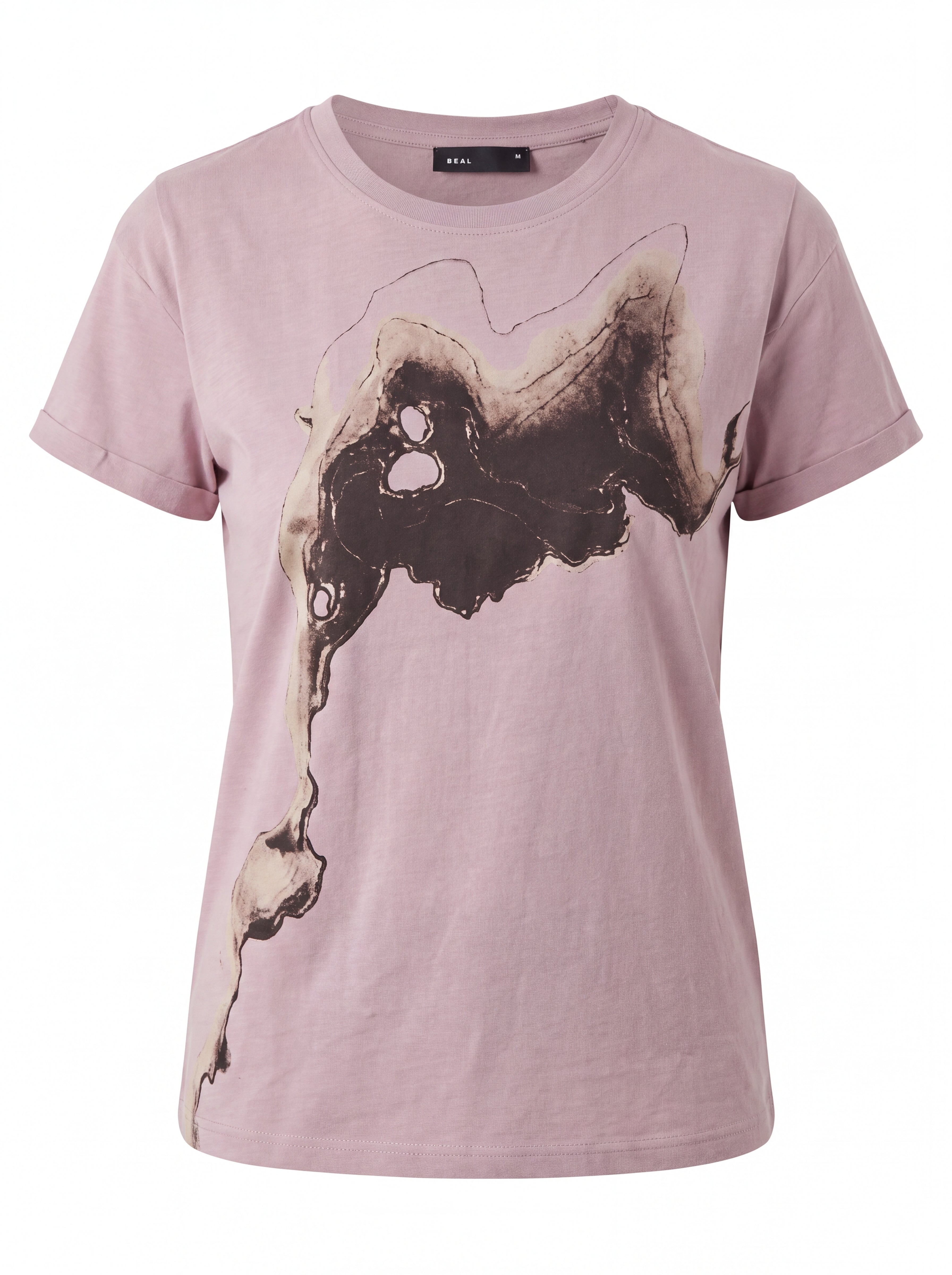 Abstract Metallic Outline Print Tee