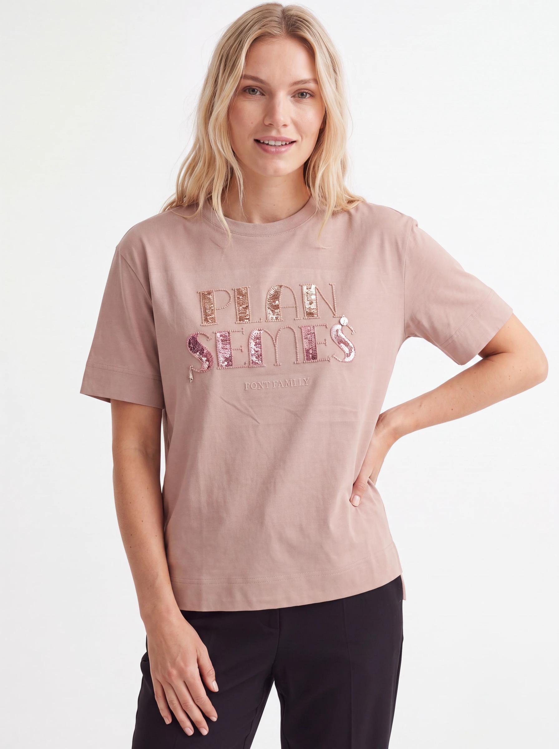 Sequin Text Tee
