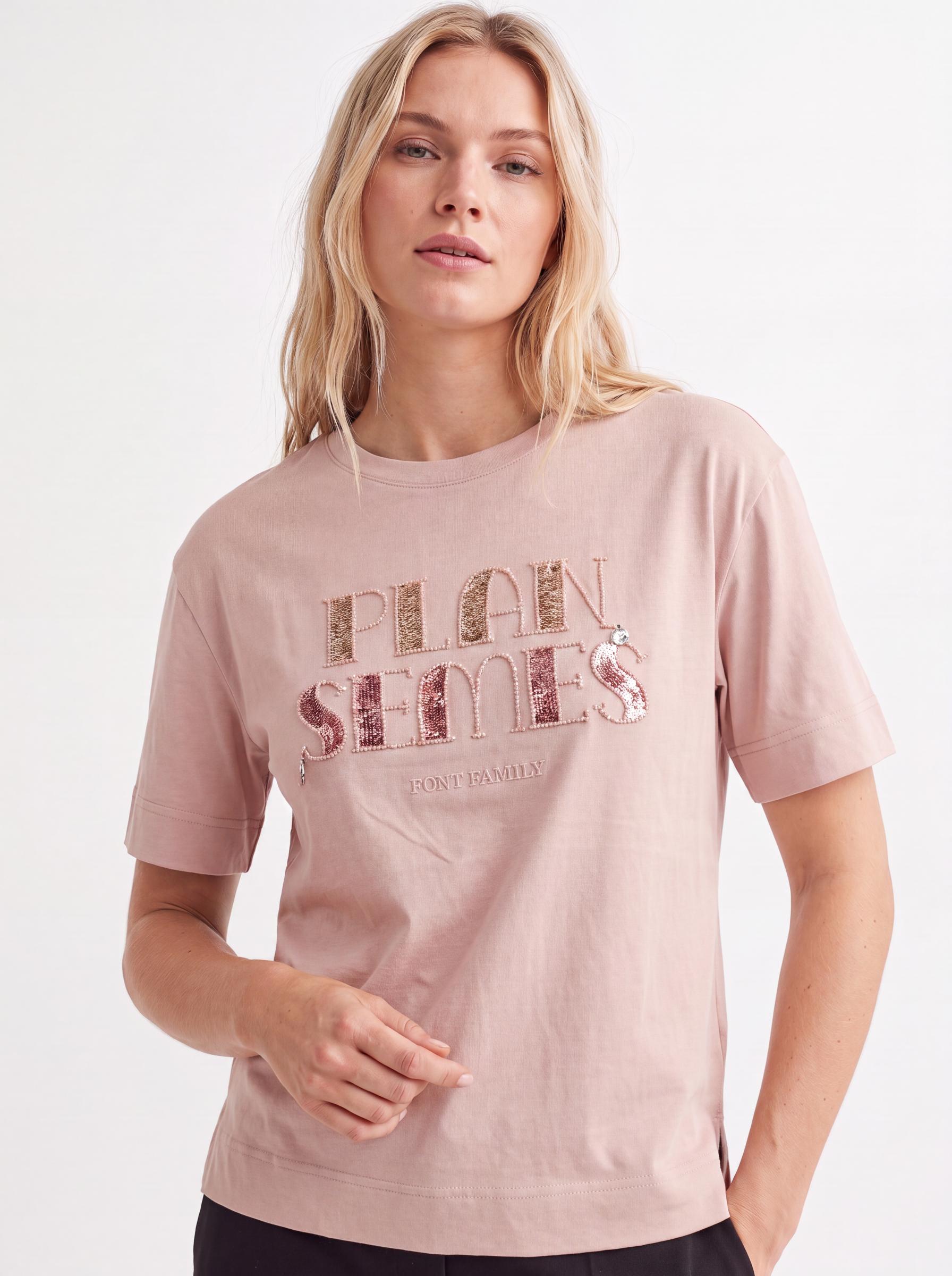 Sequin Text Tee