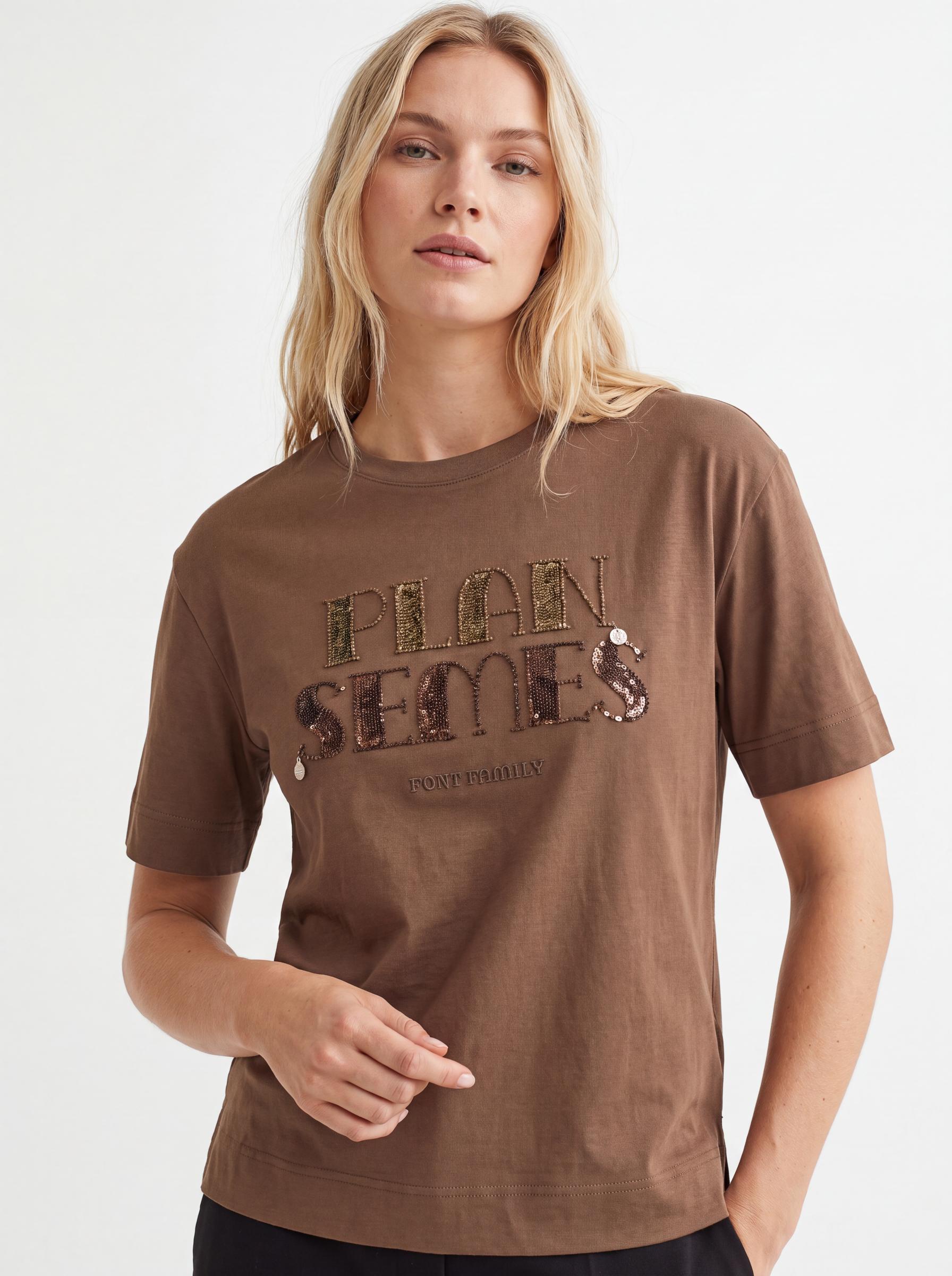 Sequin Text Tee