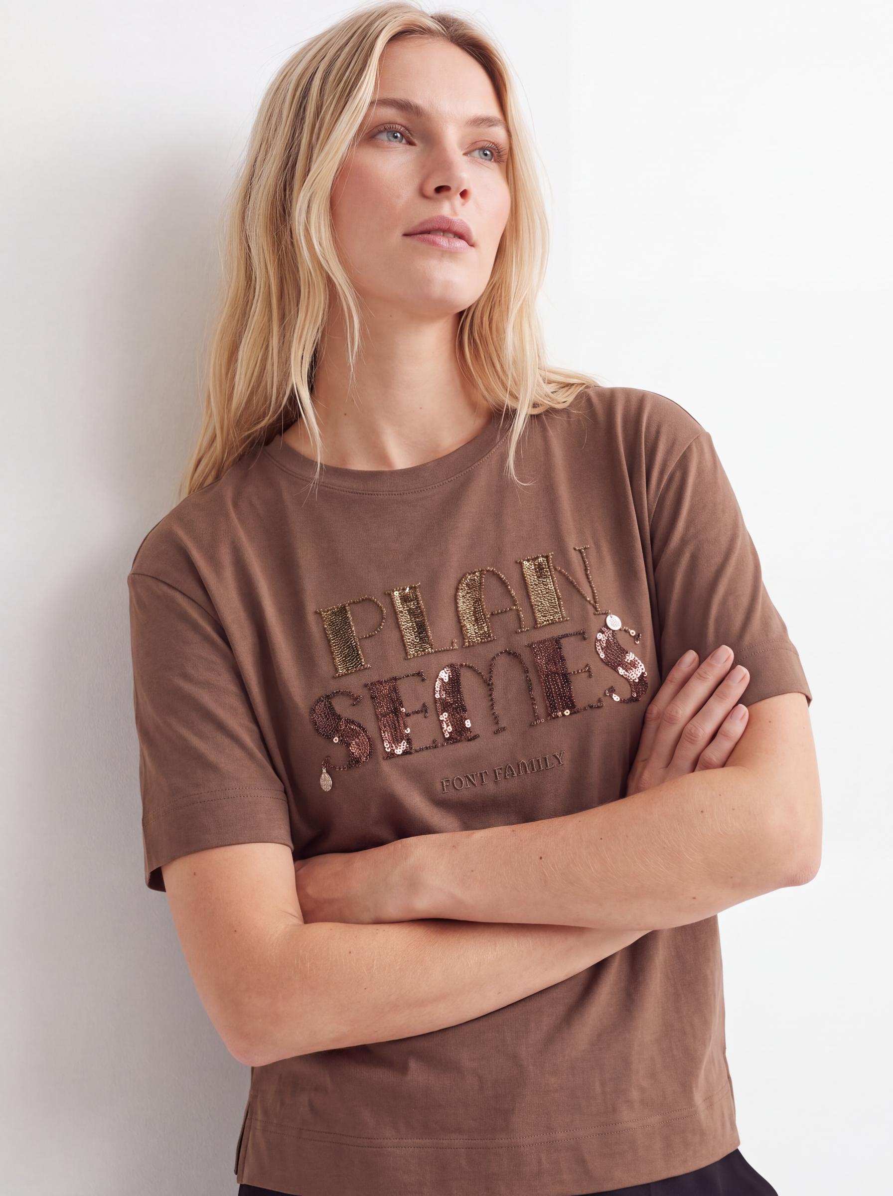 Sequin Text Tee