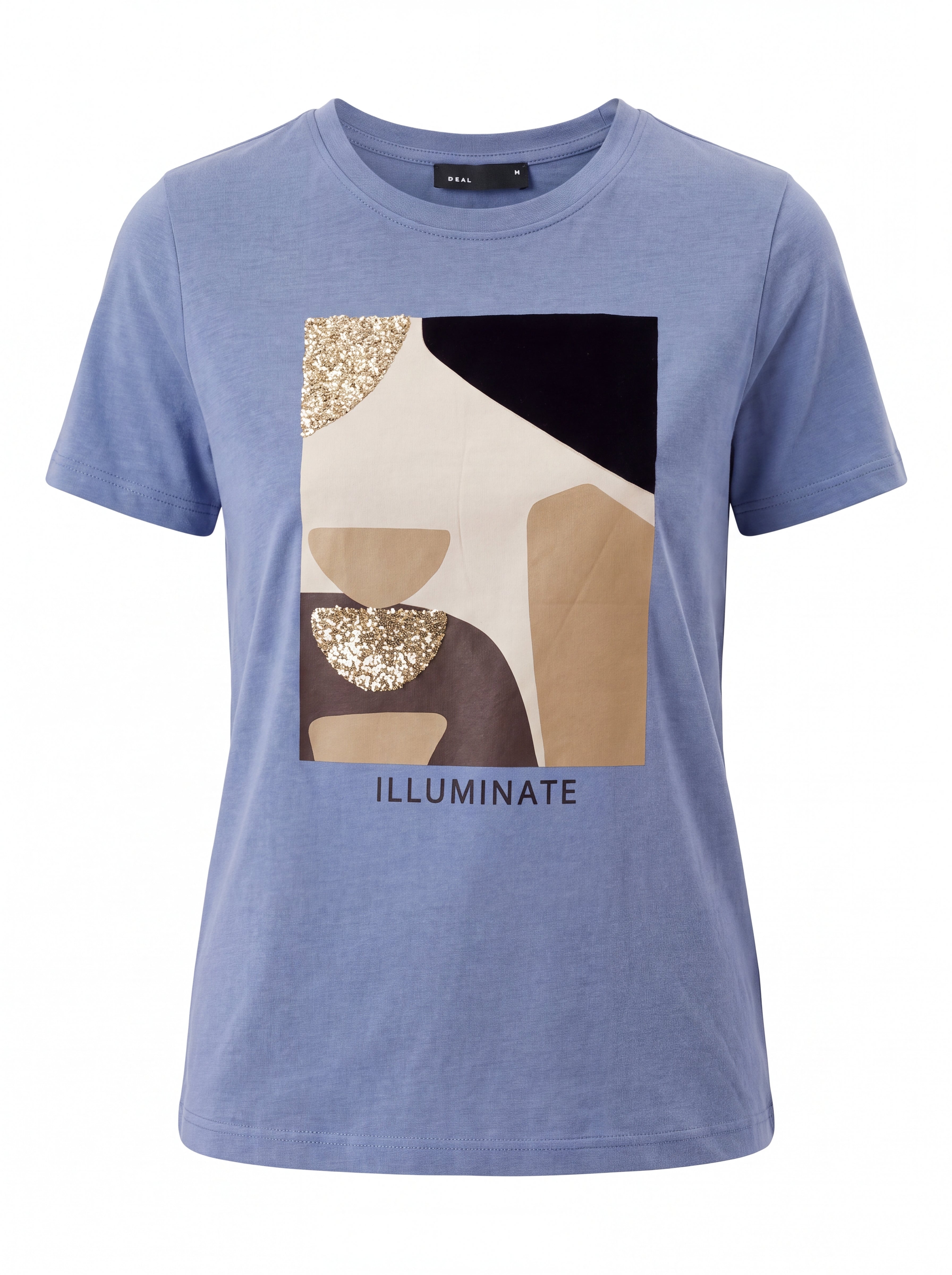 Illuminate Abstract Print Sequin T-shirt