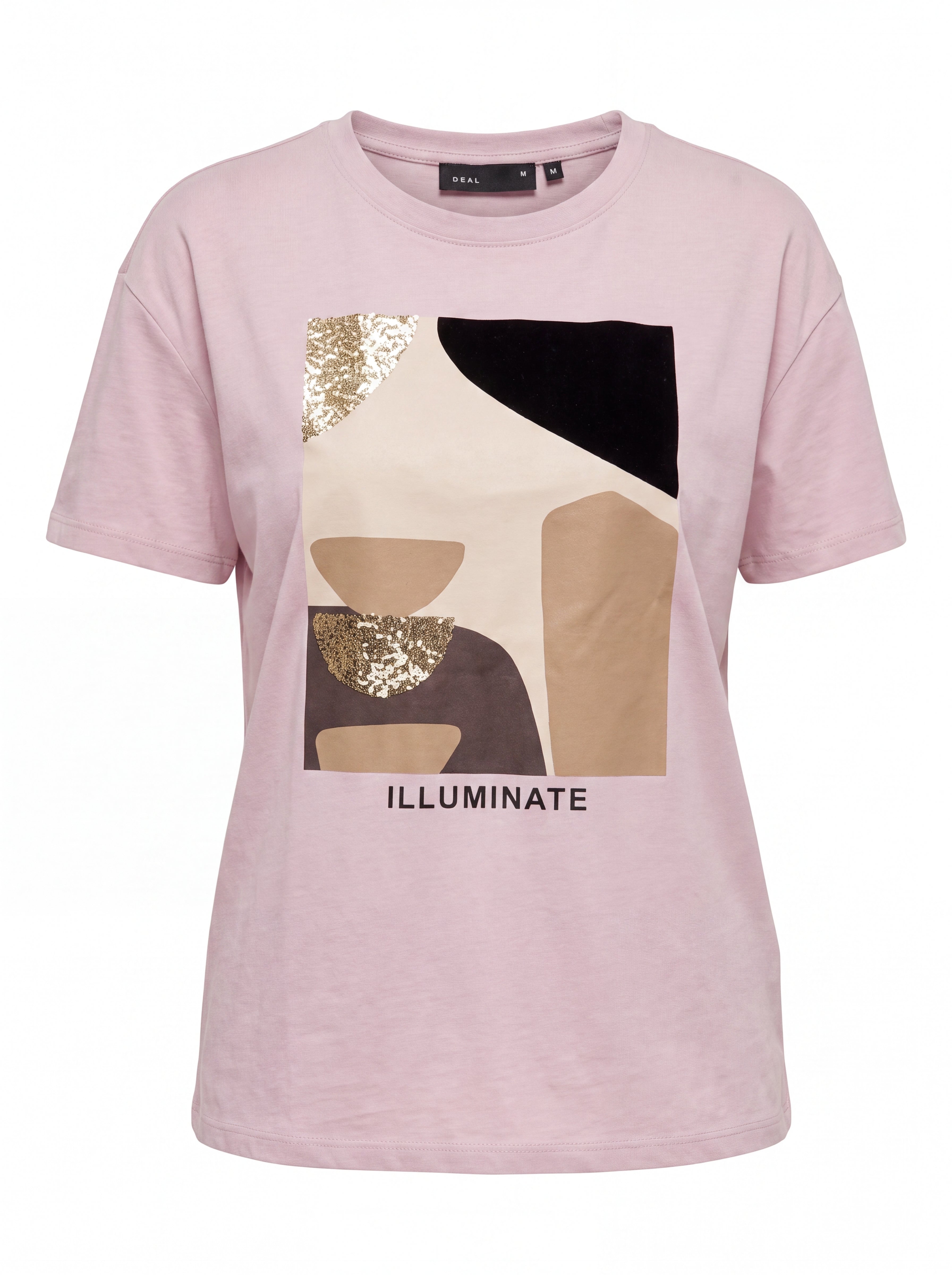 Illuminate Abstract Print Sequin T-shirt
