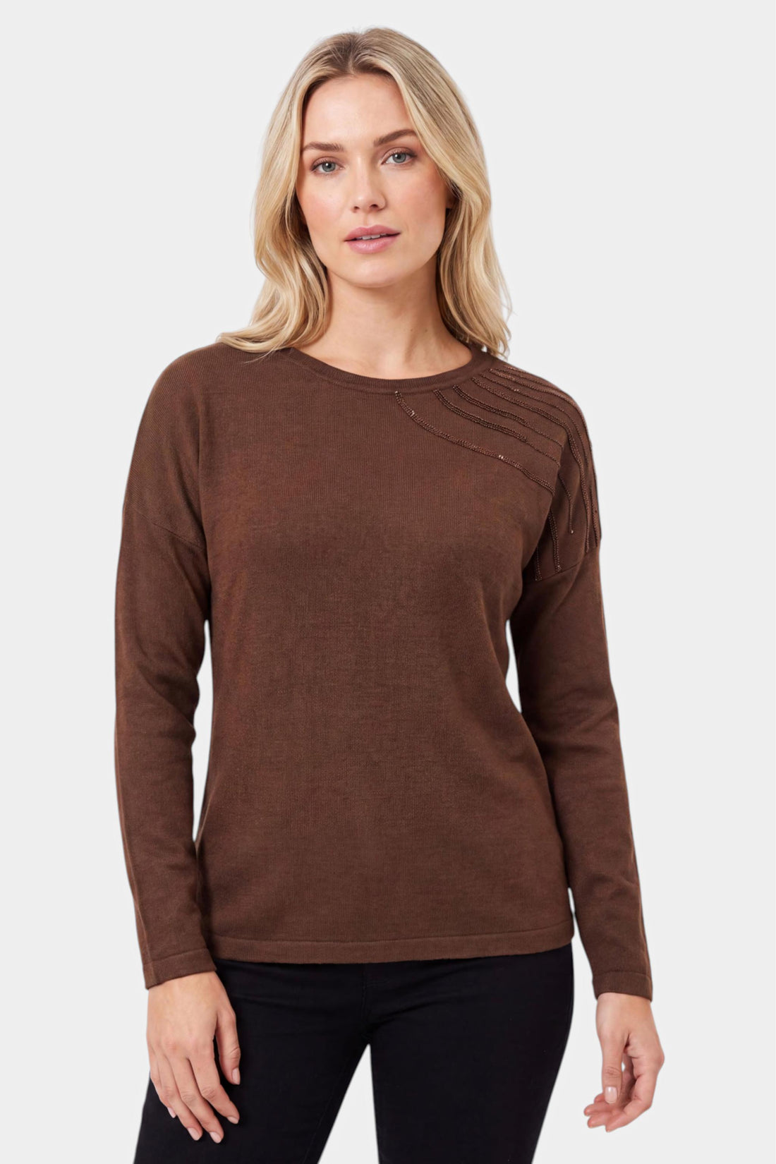 Sequin Embellished Knit Sweater