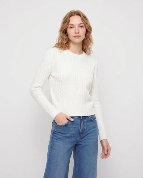 Cable Knit Crew Neck Sweater