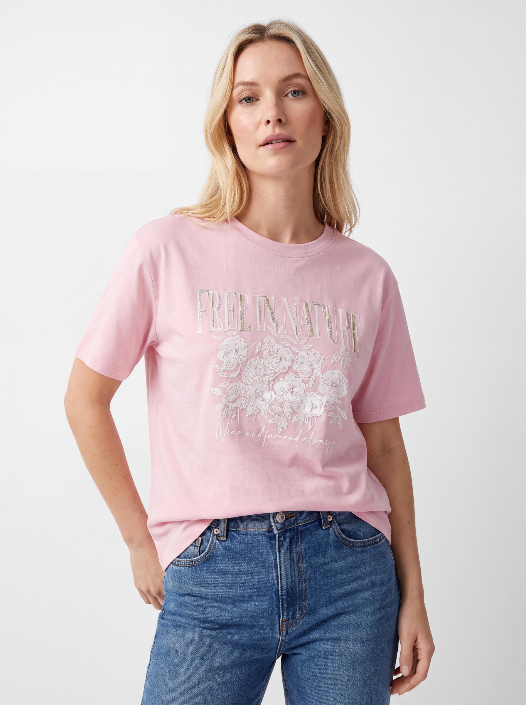Floral Text Tee