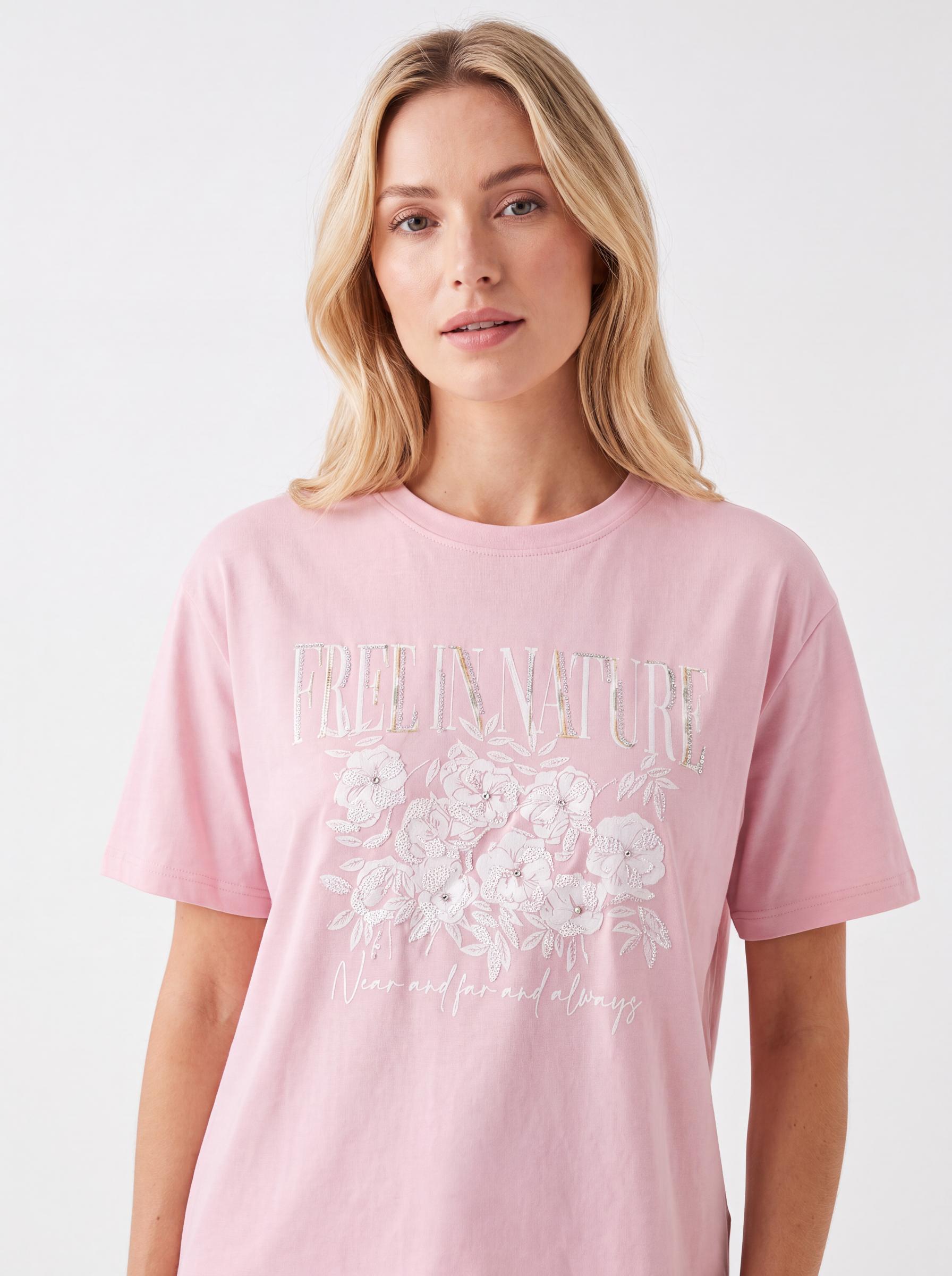 Floral Text Tee