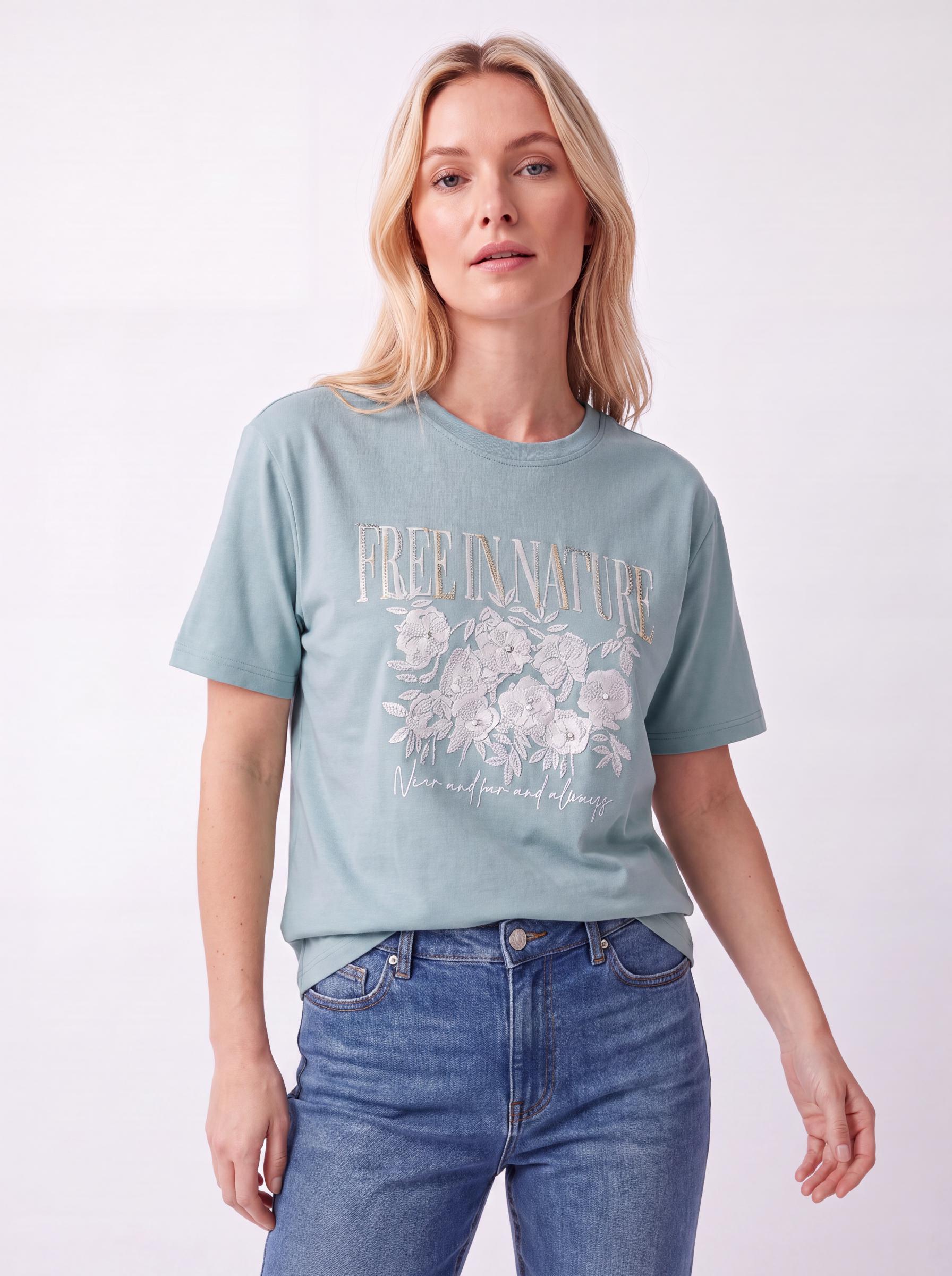 Floral Text Tee