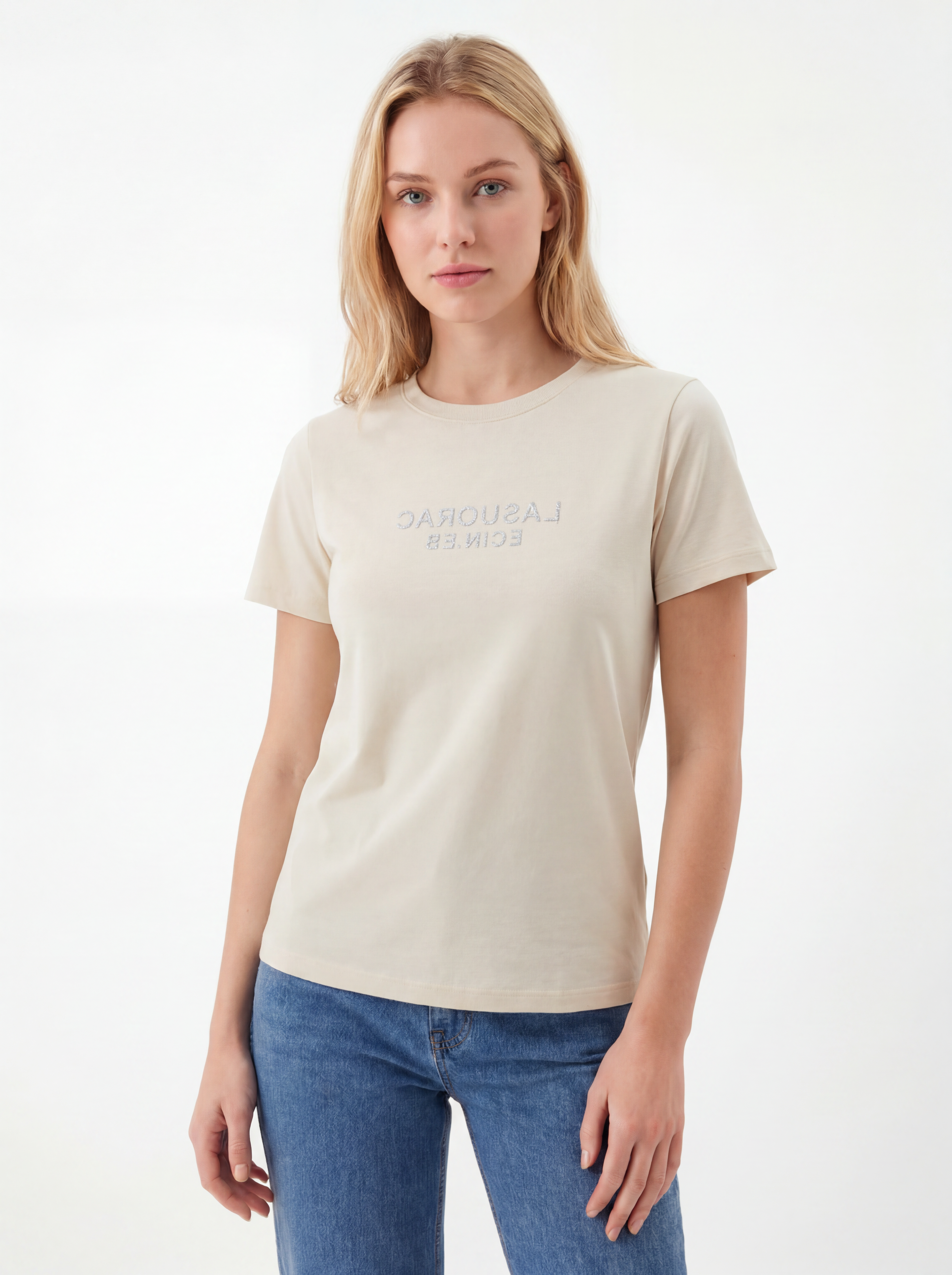 Statement Print Short Sleeve Crew Tee
