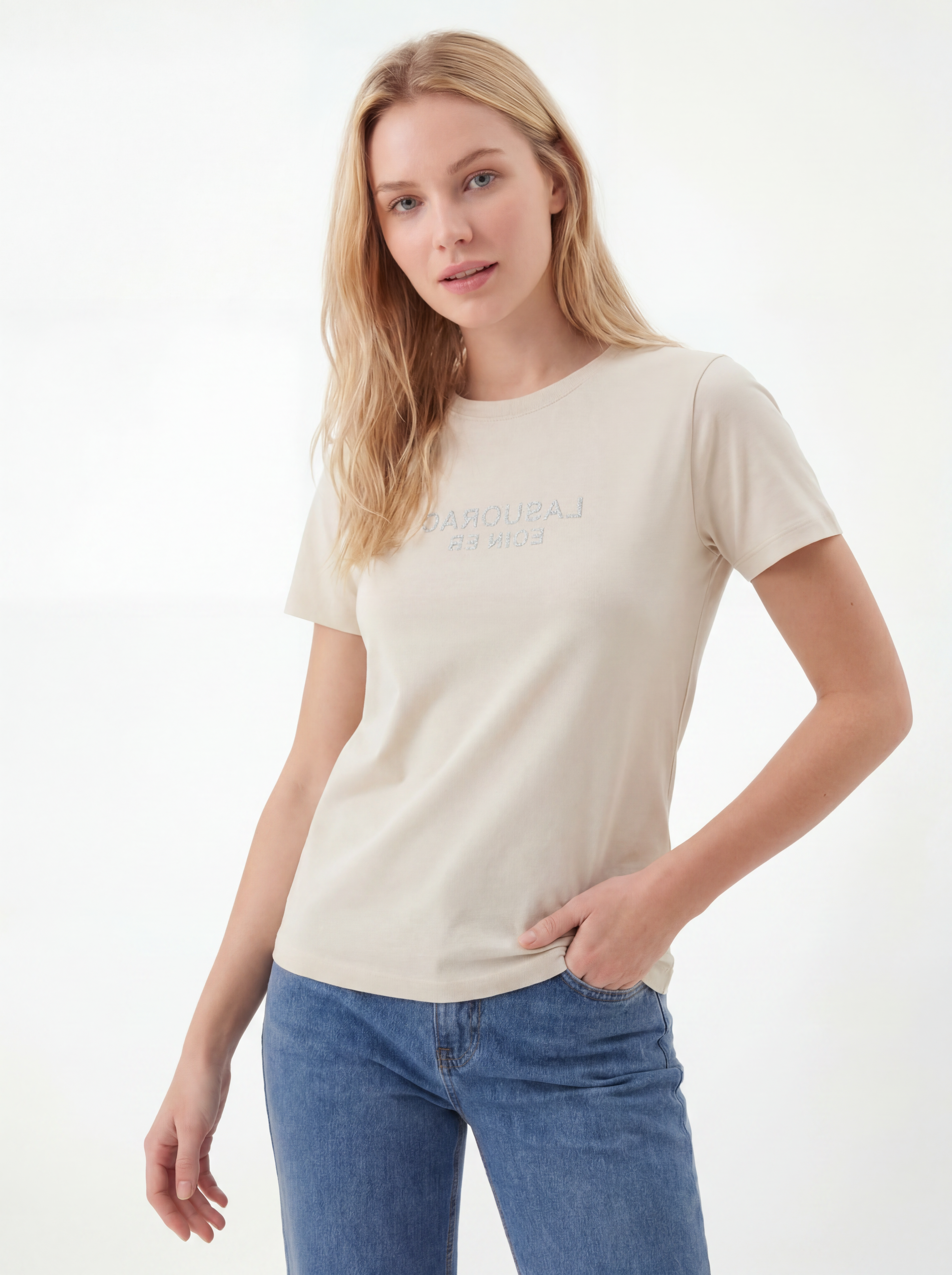 Statement Print Short Sleeve Crew Tee