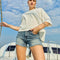 Oversized White Graphic Back Print T-Shirt