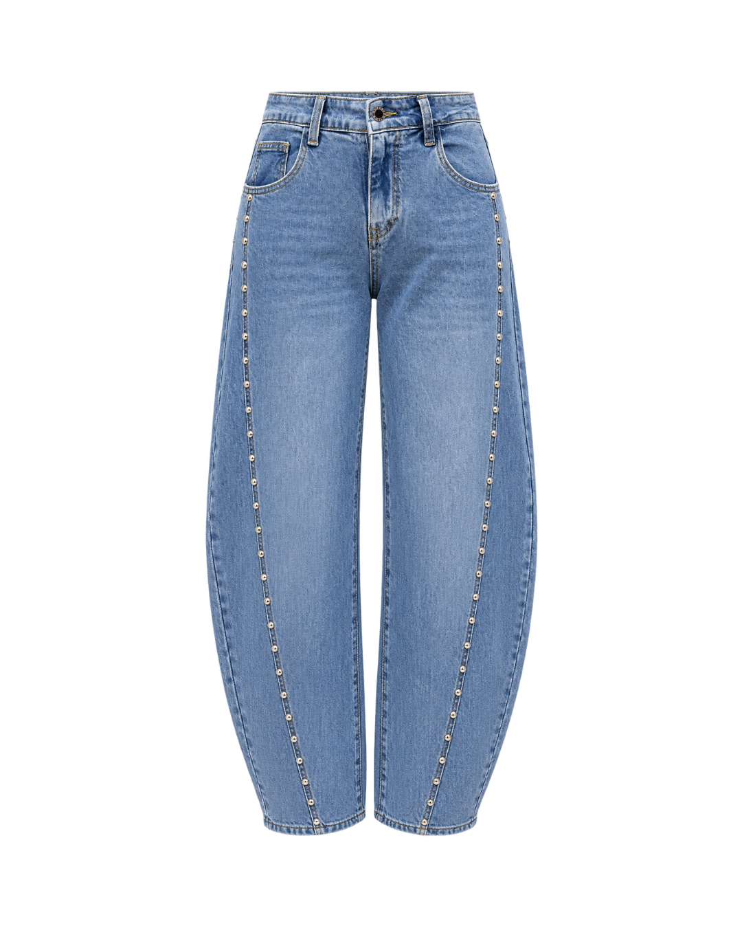 Light Blue Studded Balloon Fit Jeans