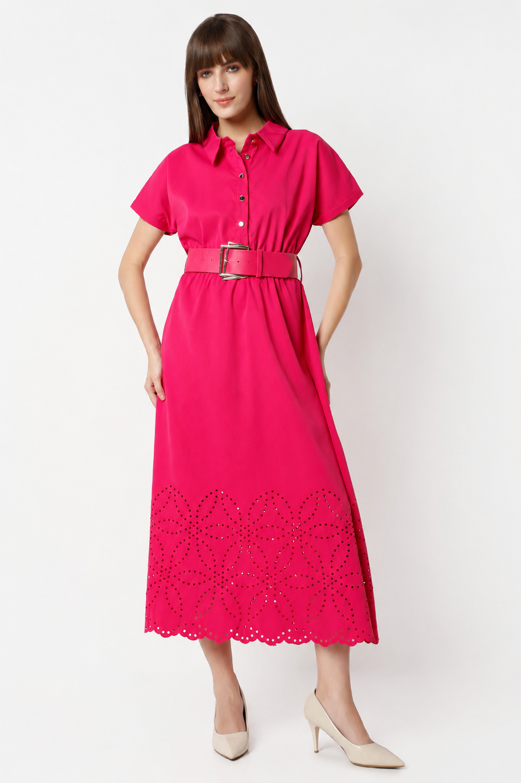 Women's Mustard Shirt Dress