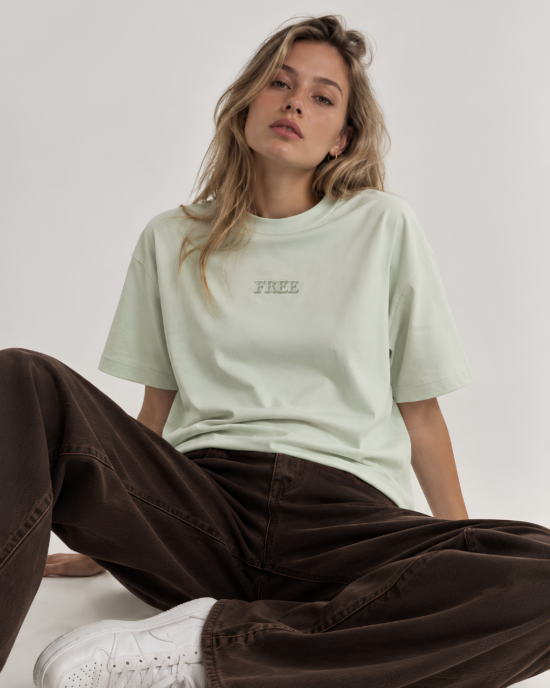 Oversized Back Graphic Cotton T-Shirt