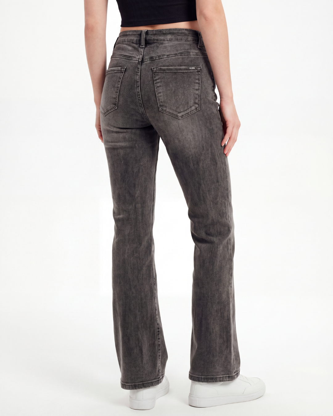 High-Rise Wide-Leg Denim Jeans