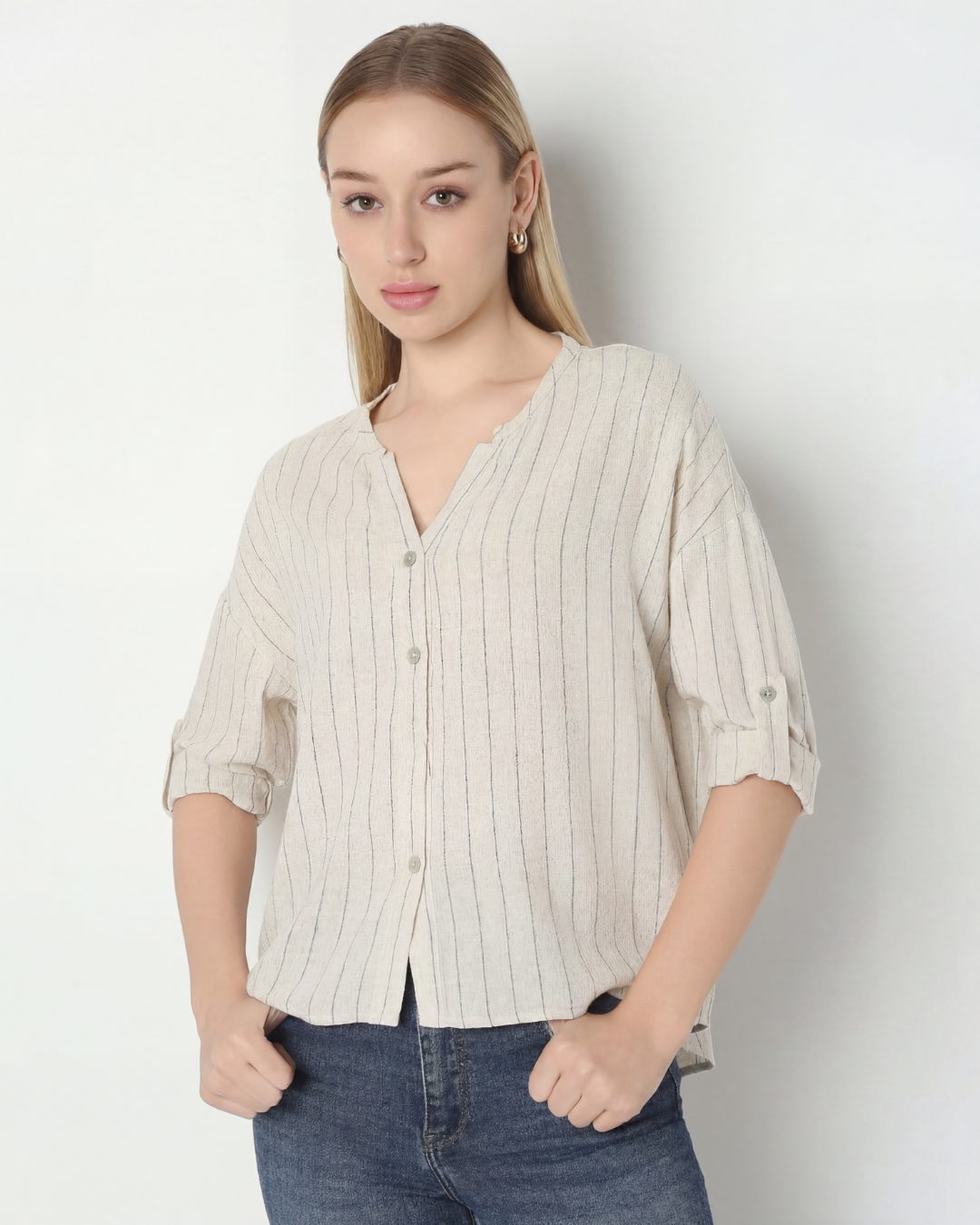 Pinstripe Relaxed Shirt